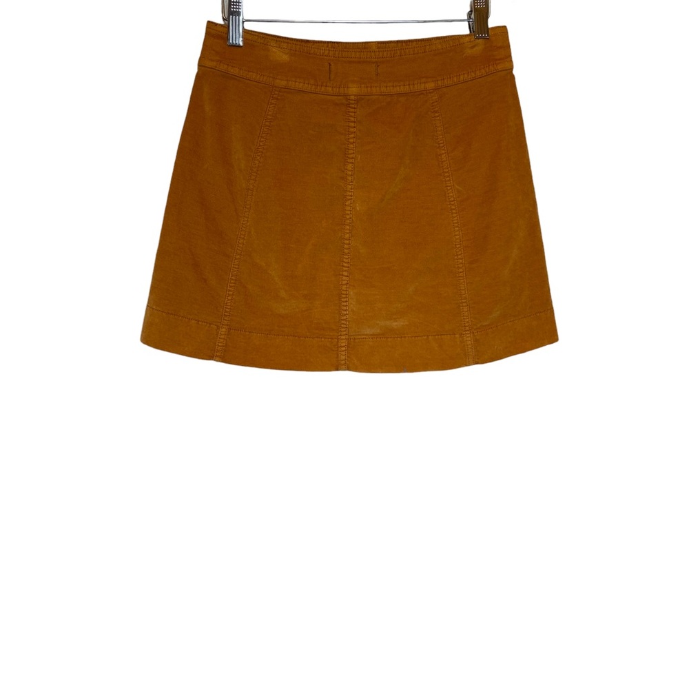 Madewell Velveteen A-Line Button Front Mini Skirt Size 0 - Picture 3 of 7